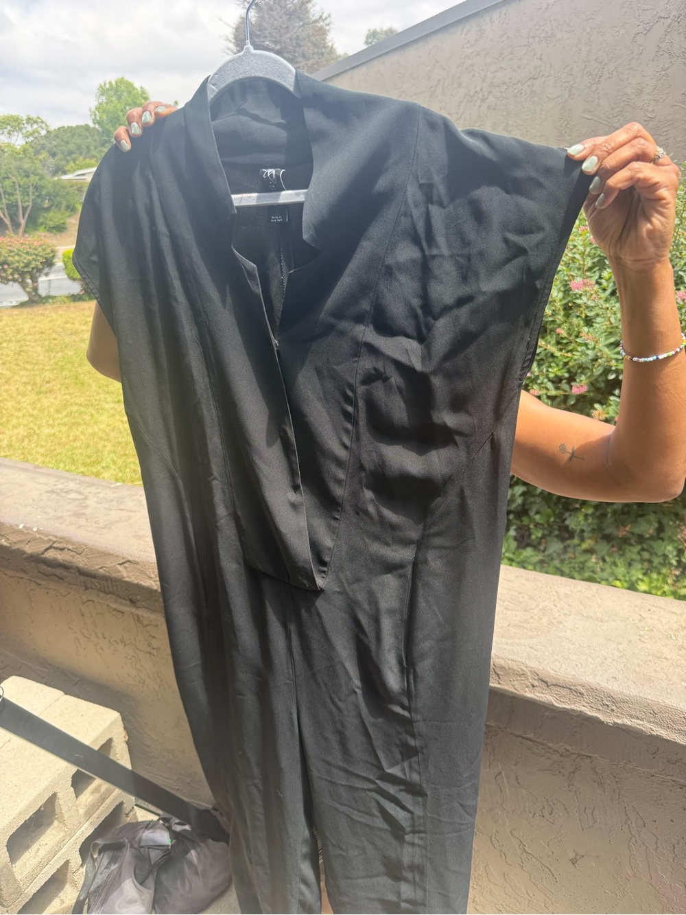 Zero + Maria Cornejo Black Cap-Sleeve Jumpsuit